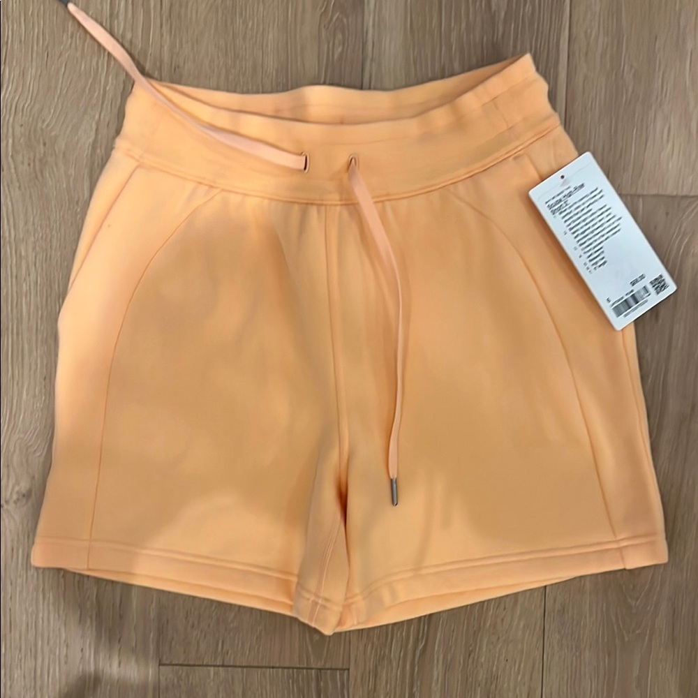 Lululemon Athletica Orange Athletic Shorts Elastic Waist